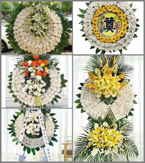 河南信阳罗山县城关镇花圈速递
